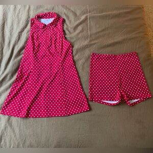 Reformation Red and White Polka Dot Set